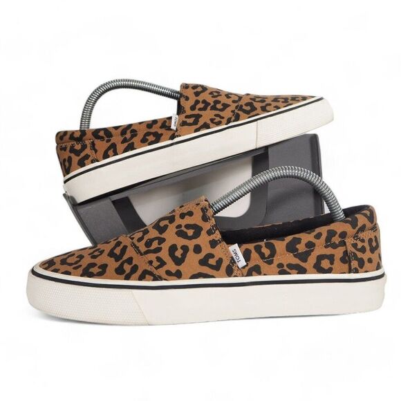 Toms Alpargata Fenix Slip-on Sneakers "Toffee Leopard Print" Women's 9 - Picture 1 of 11